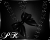 Pk-Black Bow Necklace