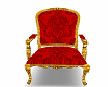 Gold and red armchair
