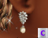 Diamond Pearl Ear Ring