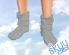 Kids Gray Knit Socks