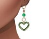 Green Heart Earrings 2