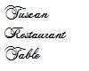 Tuscan Restauranttable