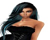 black and teal hair