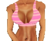 Pink Stripped Bikini Top