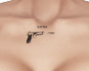 e. gun chest tattoo