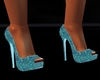 [J] blue glitter shoes