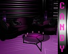 Purple sofa table