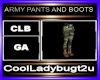 ARMY PANTS AND BOOTS