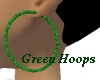 [J]Green Glitter Hoops