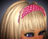 pink  spotty hair band