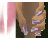 t| white pink short nail