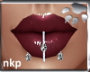 Lip Diamond piercings