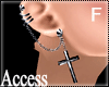 A. Blk Cross Earrings F