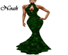 Green long dress