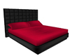 No pose black & red bed