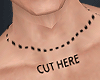 Cut Here Neck Tatto