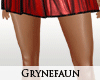 Red shiny skirt