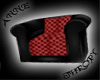 !AT!Blk/red Armchair