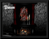 Red Blk Dragon Fireplace