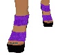 Purple leather high heel
