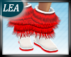 Kids Red fur boots