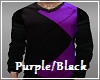 Purple & Black V neck