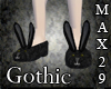 Gothic Bunny Slippers