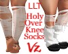 LLT White OverKnee Socks