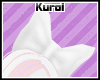Ku~ Hair bow white