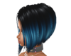 black with blue tips