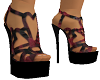 black n red plaid heels
