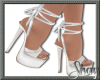 Simone White Laced Heels