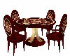 Table w/coffee red gold