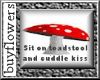 kiss cuddle on toadstool