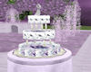 Lavender rose wed cake