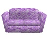 Purple/White Plush Couch