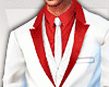 White and Red Suit