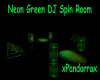 Neon Green DJ Spin Room