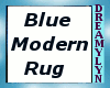 !D Blue Modern Rug