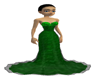 Green Strapless Gown
