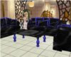 Black and Blue Couch Set