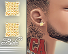 B! Mens gold earring