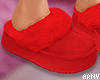 Fluffy Slippers Red