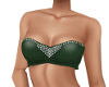 Green leather bralet