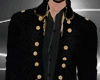 Black Vampire Coat Gold