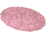 Pink round rug