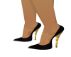 Black, Gold heels