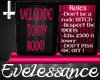 WELCOME RULES SIGN PINK