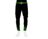 green pants