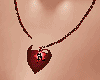 Red Heart Necklace Pose